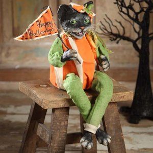 Vergie Lightfoot - Pumpkin Cat - Bethany Lowe Designs